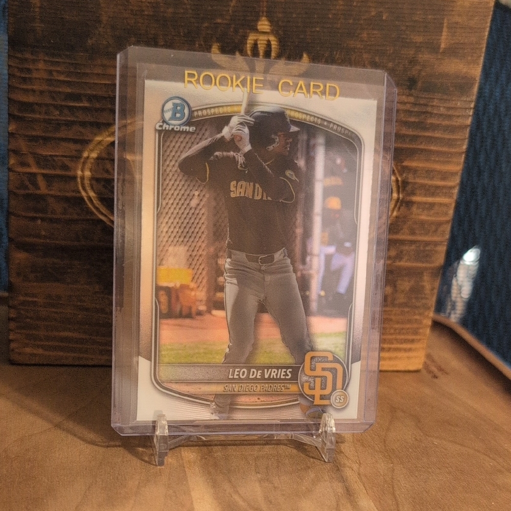 2025 Bowman Chrome Prospects Leo De Vries Rookie Card Padres Athletics 🔥🔥🔥